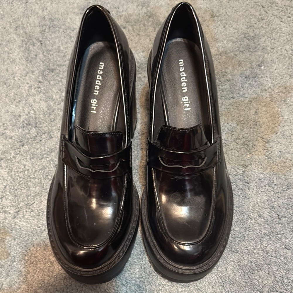 Madden Girl Black Loafers for Women